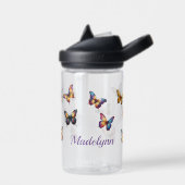 Personalisierter Schmetterling Kinder Wasserflasch Trinkflasche (Links)