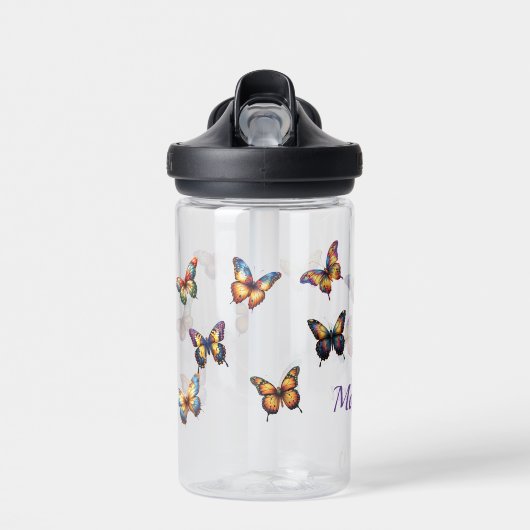 Personalisierter Schmetterling Kinder Wasserflasch Trinkflasche (Vorne)