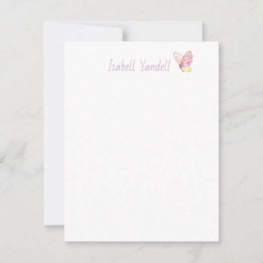 Personalisierter Schmetterling Mitteilungskarte (Vorderseite)