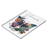 Personalisierter Schmetterling Notizblock (Linke Seite)