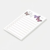 Personalisierter Schmetterling Post-it Klebezettel (angewinkelt)