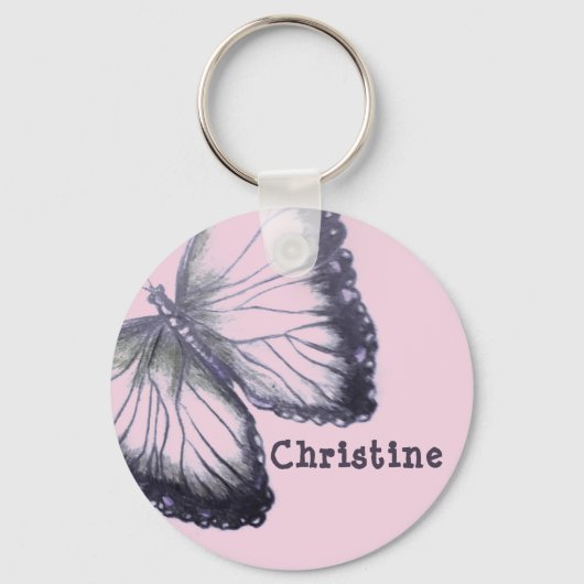 Personalisierter Schmetterling Schlüsselanhänger (Vorderseite)