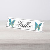 Personalisierter Schmetterling Schreibtischnamensplakette (Vorderseite )