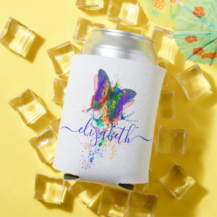 Personalisierter Schmetterling-Splatter   Dosenkühler