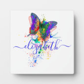 Personalisierter Schmetterling-Spritzer Fotoplatte (Vorderseite)