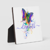 Personalisierter Schmetterling-Spritzer Fotoplatte (Vorderseite)