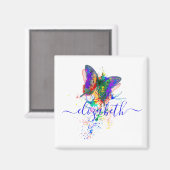 Personalisierter Schmetterling-Spritzer Magnet (Vorderseite/Rückseite)