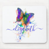 Personalisierter Schmetterling-Spritzer Mousepad (Vorne)