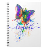 Personalisierter Schmetterling-Spritzer Notizblock (Vorderseite)