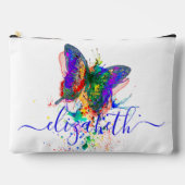 Personalisierter Schmetterling-Spritzer Zubehörtasche (Vorderseite)