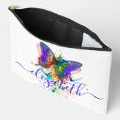 Personalisierter Schmetterling-Spritzer Zubehörtasche (Offen)
