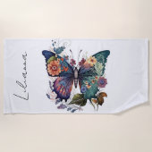 Personalisierter Schmetterling Strandtuch (Vorderseite)