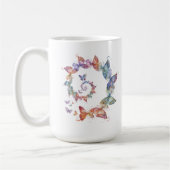 Personalisierter Schmetterling Swirl Keramik Tasse (Links)