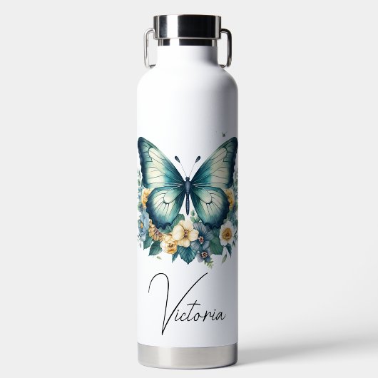 Personalisierter Schmetterling Trinkflasche (Vorderseite)