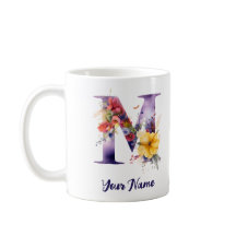 Personalisierter Schmetterling und Blume Buchstabe