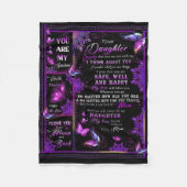 Personalisierter Schmetterling zu meinem Töchterbl Fleecedecke (Vorderseite)