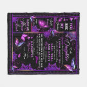 Personalisierter Schmetterling zu meinem Töchterbl Fleecedecke (Vorderseite (Horizontal))