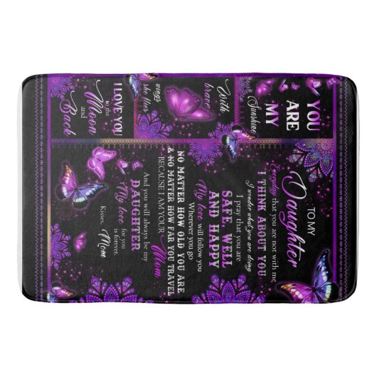 Personalisierter Schmetterling zu meinem Töchterfl Badematte (Vorderseite)