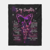 Personalisierter Schmetterling zu meinem Töchterfl Fleecedecke (Vorderseite)