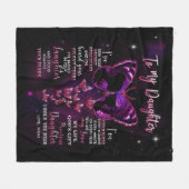 Personalisierter Schmetterling zu meinem Töchterfl Fleecedecke (Vorderseite (Horizontal))