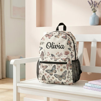 Personalisierter Schmetterlings-Kinder-Rucksack mi Bedruckter Rucksack