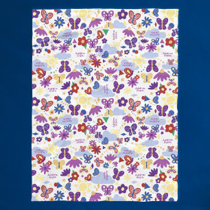 Personalisierter Schmetterlingsgarten Spaß Formen  Fleecedecke