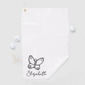 Personalisierter Schmetterlingsname Mit Monogramm Golfhandtuch (Insitu)