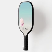 Personalisierter Schmetterlingsname Mit Monogramm Pickleball Schläger (Links)