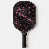 Personalisierter Schmetterlingsname Pickleball Des Schläger (Rückseite)
