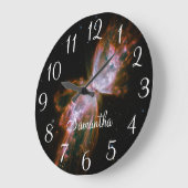 Personalisierter Schmetterlingsnebel Himmelsreich- Große Wanduhr (Winkel)