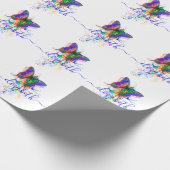 Personalisierter Schmetterlingssplatter Geschenkpapier (Ecke)