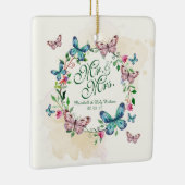 Personalisierter SchmetterlingWreath, der | Keramikornament (Rechts)