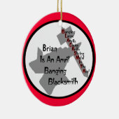 Personalisierter Schmied Keramik Ornament (Rechts)