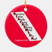 Personalisierter Schmied Keramik Ornament (Hinten)