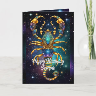 Personalisierter Schmuck Galaxy Sternzeichen Skorp Karte