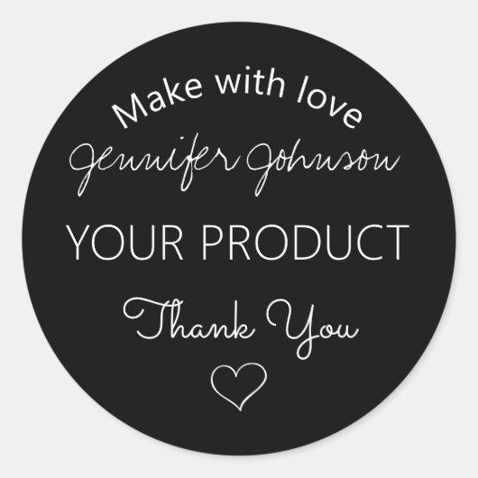 Personalisierter Schmuckdesign Klassischer Rundauf Runder Aufkleber (Vorderseite)