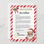 Personalisierter, schmutziger Brief aus Santa Fun Einladung (Vorderseite)