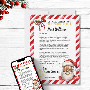 Personalisierter, schmutziger Brief aus Santa Fun Einladung