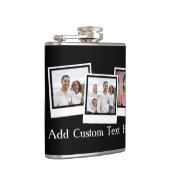 Personalisierter Schnappschuß 3-Foto gestaltet Flachmann (Rechts)