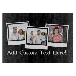 Personalisierter Schnappschuß 3-Foto gestaltet Schneidebrett