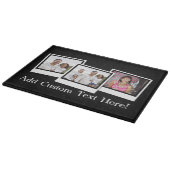 Personalisierter Schnappschuß 3-Foto gestaltet Schneidebrett (Ecke)