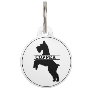 Personalisierter Schnauzer Round Pet Tag Haustiermarke