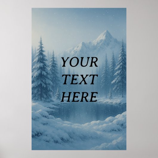 Personalisierter Schneefall - Misty Mountains & Poster (Vorne)