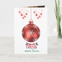 Personalisierter Schneeflocken-Ornament-Weihnachts Karte