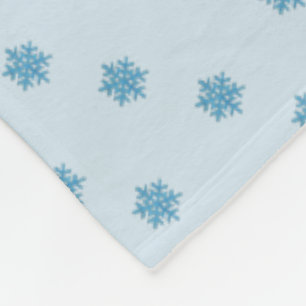 Personalisierter Schneeflocken Winterurlaub Fleecedecke