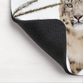 Personalisierter Schneeleopard Mousepad (Ecke)