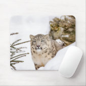 Personalisierter Schneeleopard Mousepad (Mit Mouse)