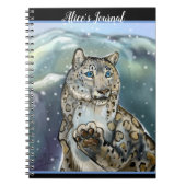 Personalisierter Schneeleopard~notebook Notizblock (Vorderseite)