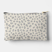 Personalisierter Schneeleopard Zubehörtasche (Rückseite)