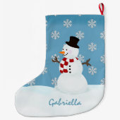 Personalisierter Schneemann Großer Weihnachtsstrumpf (Rückseite)